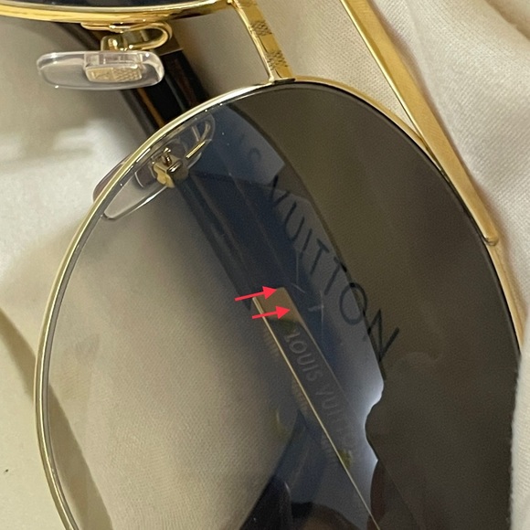 SOLD ON IG @mmbagslux. 🧡Authentic LV ATTITUDE PILOT SUNGLASSES GOLD - Picture 8 of 14